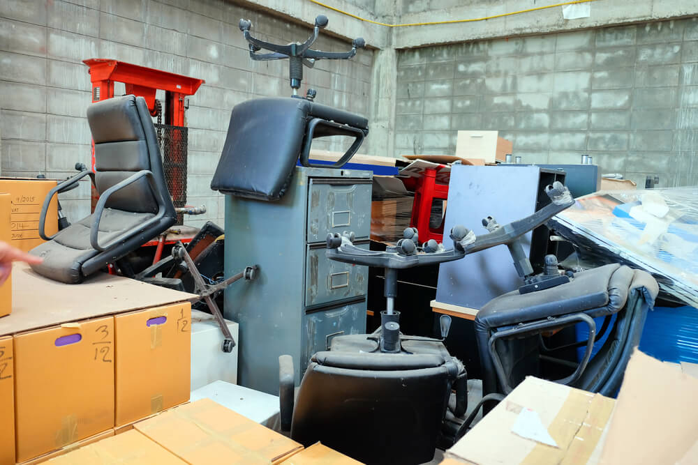 storage room filled with furniture items